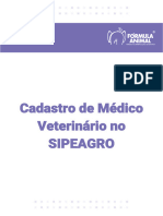 Passo A Passo Cadastro de Médico Veterinário - SIPEAGRO