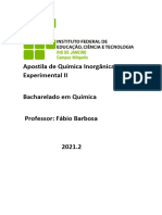 Apostila de Química Inorgânica Experimental II