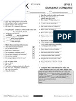 Thk2e BrE L1 Grammar Standard Unit 1