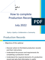 Production Records