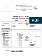 Training Activity Matrix