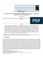 Reviewing Software Testing Models and Optimization Techniques