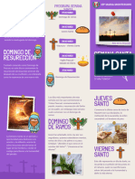 Folleto Semana Santa Ilustrado Morado