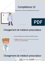 Compétence 13: Ordonnances en Pharmacie D'établissement de Santé