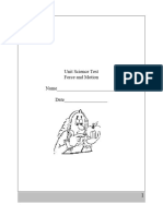 Science - Unit 2 - Force and Motion Test