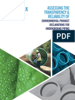 Assessing The Transparency and Reliability of Environmental Product Declarations For Underground Piping