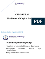 The Basics of Capital Budgeting: Business Studies Department, BUKC