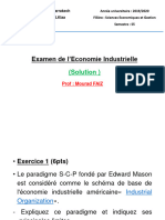 Examen de L'economie Industrielle: (Solution)