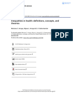 Inequalities in Health Definitions Concepts and Theories