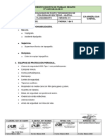 PETS. Colocado de Punto Topográfico de Poligonales en Techo - Hastial