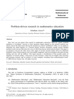 Arcavi, Problem-Driven Research in Mathematics Education