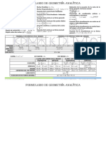 Formulario de Geometria Analitica