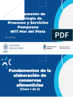 Clase 1 - Fundamentos de La Elaboración de Conservas Alimenticias