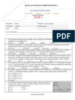 Teste 1 Fisica 2022