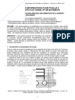 Modelisation Des Deformations D'Une Fouille A Proximite Immediate D'Un Tunnel Et de Batiments