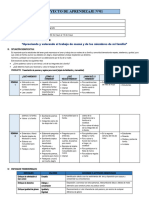 3° Grado - Proyecto de Aprendizaje N°01