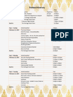 Thailand Itinerary