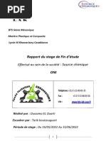 Rapport de Stage Oni