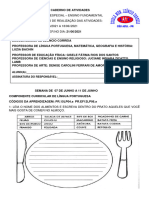 Atividades Classe Especial - Período de Realização 07-06-2021 A 18-06-2021 (Devolver Dia 21-06-2021) Escola Leôncio Correia