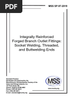 MSS SP - 97 - 2019 - Integrally Reinforced Forged Branch Outlet Fittings Socket Welding, Threaded, and Buttwelding Ends