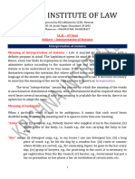 L-6th Sem (Eng. Revised Notes) Interpretation of Statutes