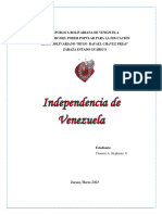 Declaración de La Independencia de 1811 Hasta El Nacimiento de La Quinta República