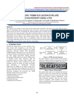 Automatic Vehicle Licence Plate Recognition Using CNN: ISSN:2395-1079