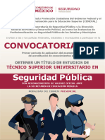 Convocatoria TSU Seguridad Pública