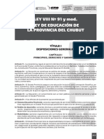 Ley VII Nro91 de Educación de Chubut