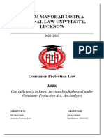 Consumer Protection Act Vs Legal Services in India