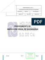 Procedimiento de Inspección Visual de Soldaduras