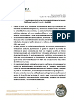 Informes Sobre La Situación Económica, Las Finanzas Públicas y La Deuda Pública Al Cuarto Trimestre de 2020