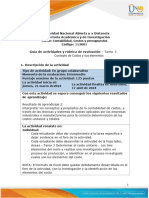 Guía de Actividades y Rúbrica de Evaluación - Unidad 2 - Tarea 3 - Concepto de Costos y Sus Elementos