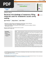 Bacterial Microleakage of Temporary Filling Materials Used For Endodontic Access Cavity Sealing