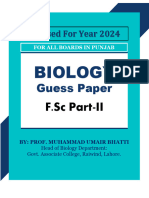 Guess Paper Biology 2024 (2nd Year)