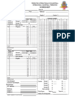 FIBA Scoresheet