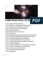 Labs Practical of Aws