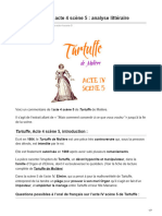 Tartuffe Molière Acte 4 Scène 5 Analyse Littéraire