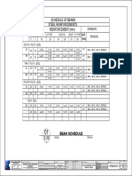 Schedule of Beams Steel Reinforcements Reinforcement (MM)