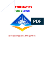 Maths Form 2 Notes