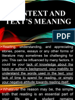 Context and Text's Meaning - Lecture