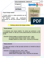 Língua Portuguesa (Semana 27) - Tempos Verbais