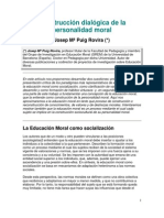 Construcción Dialógica de La Personalidad Moral (JM Puig Rovira)