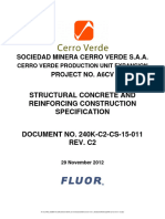 Sociedad Minera Cerro Verde S.A.A. Project No. A6Cv: Structural Concrete and Reinforcing Construction Specification