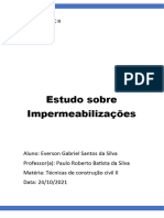 Pesquisa de TCC II - Impermeabilizações