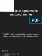 International Agreements and Programmes