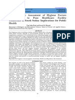 Comprehensive Assessment of Hygiene Factors Contributing To Poor Healthcare Facility Conditions in South Sudan Implications For Public Health