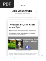 Hyperion by John Keats - As An Epic