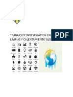 Trabajo de Investigacion Energias Limpias y Calentamiento Global