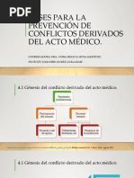 Bases para La Prevención de Conflictos Derivados Del Acto Medico